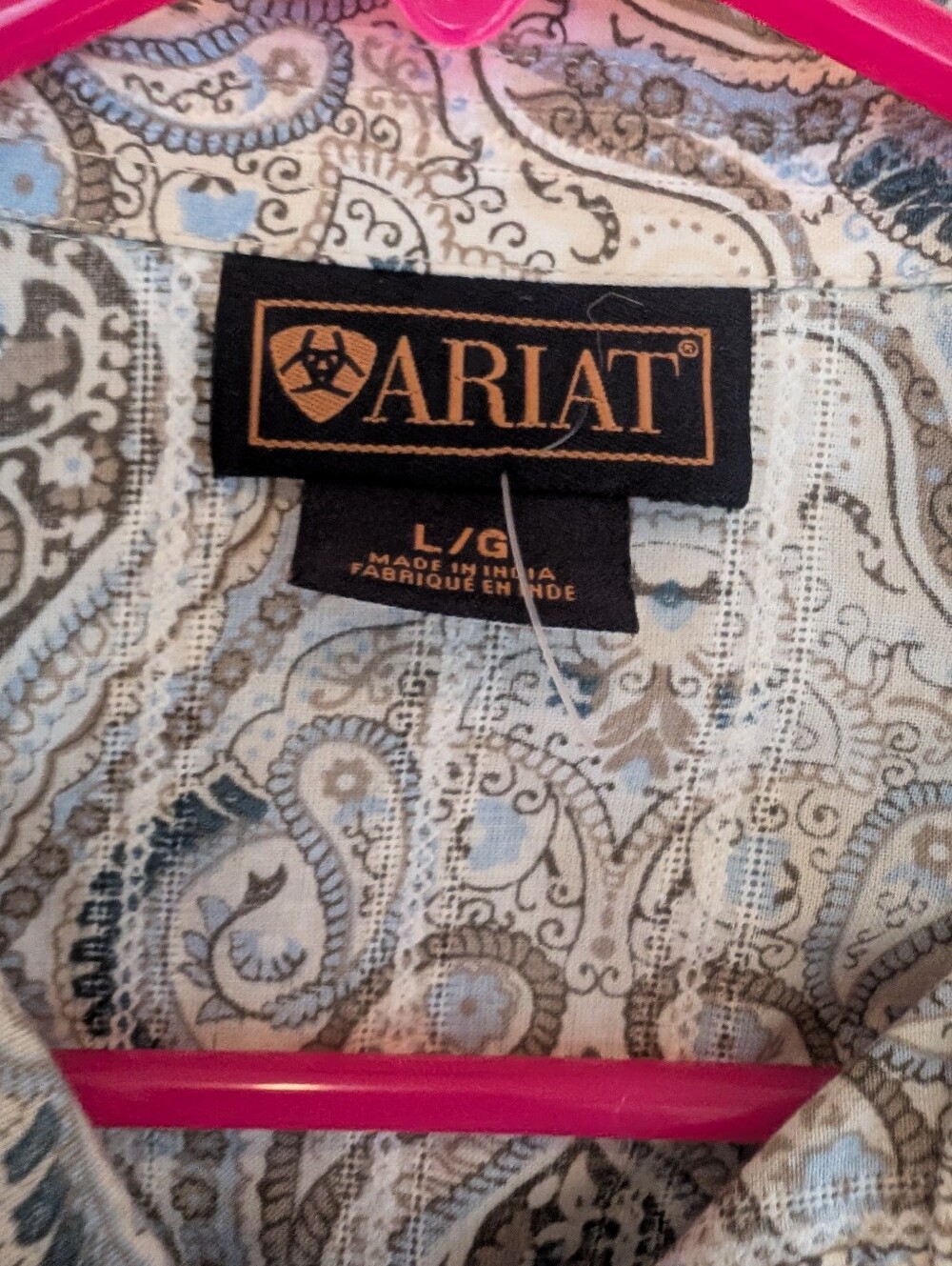 Ariat Button Down Long Sleeve Karla Shirt Glacier Blue - Paisley - Picture 4 of 6